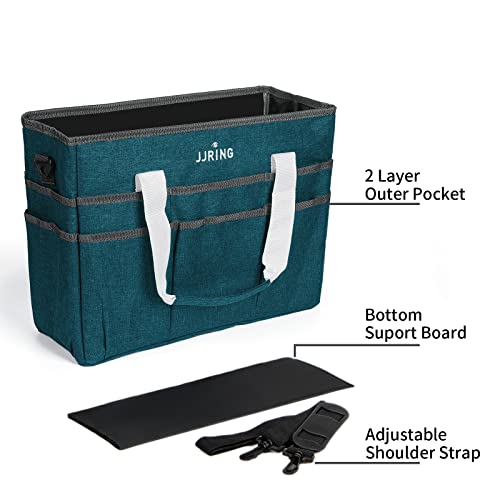 Craft Organizer Tote Bag Large Art Storage Caddy Bluish Green - view 4