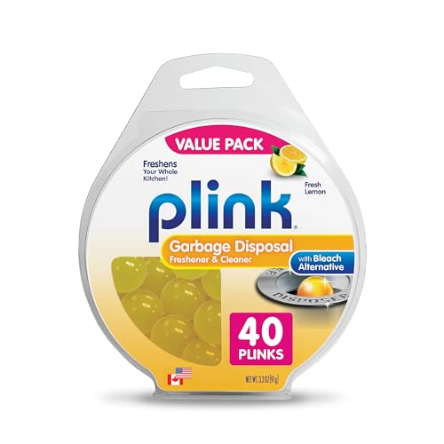 Garbage Disposal Cleaner & Deodorizer, Lemon Freshener, 40 Count