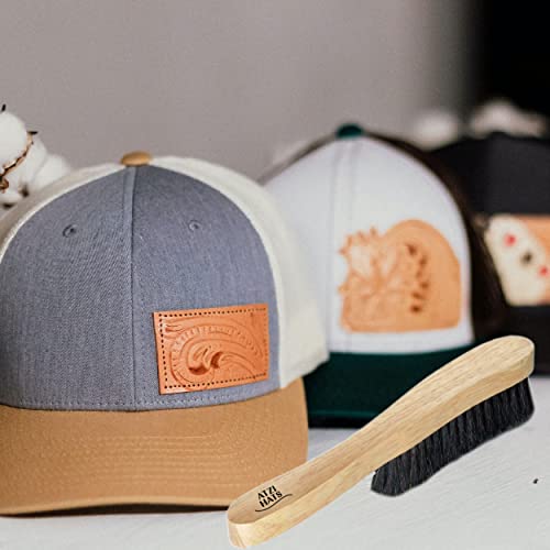 Fedora Hat Brush Lint Remover Duster Brushes for Felt Hats 100% Horse Hair (Black) Wood Brush - view 3