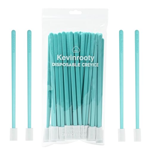 50PCS Disposable Crevice Cleaning Brush Kit, Disposable Toilet Brush, Window Sill, Keyboard, Car AC Cleaner (Blue)
