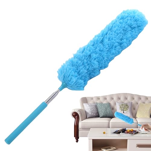 Fiber Dusting Brush, Multifunctional Extendable Dusting Wand, Washable Ceiling Duster, Cobweb Ceiling Duster with Extension Pole, Cleaning Feather Dusters for Cleaning Ceiling Fan Furniture - view 6