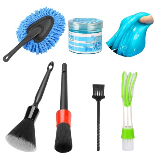 Car Interior Duster Detailing Cleaning Gel Brushes Kit