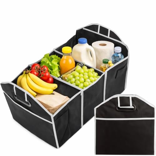Car Trunk Organizer, Collapsible Foldable Trunk Caddy for Car SUV Truck – Lightweight Folding Trunk Storage Bin for Groceries, Emergency Supplies & Car Essentials - view 2