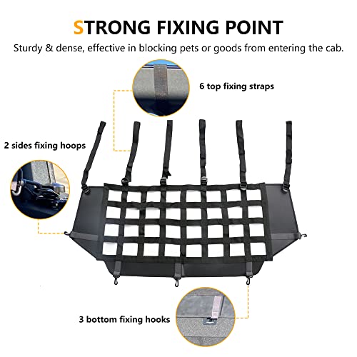 For Ford Bronco Pet Dog Safety Barrier Divider Trunk Cargo Isolation Mesh Net for Ford Bronco 4 Door 2021 2022 2023 2024 2025 Driving Safely with Pet for Small Medium Large Pets - view 3