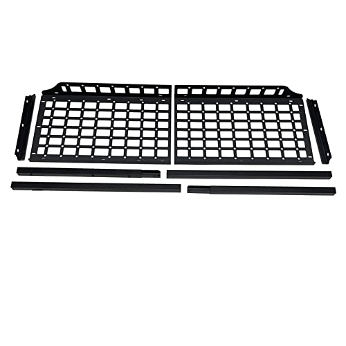 Rear Cargo Rack Basket for Toyota 4Runner 2010-2024 Car Accessories Interior Luggage Carrier Modular Storage Panel Trunk Shelf Hanging Boards Organizer Kit Black Aluminum Alloy (Center)