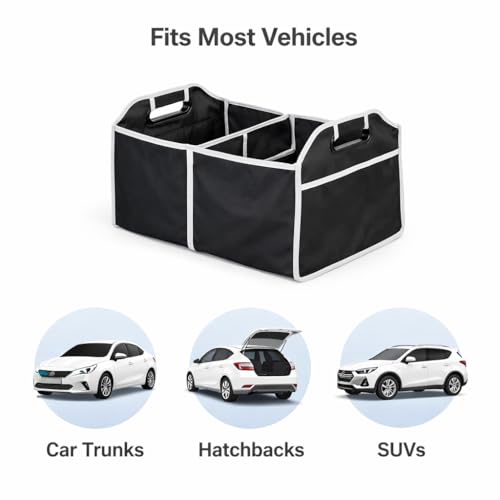 Car Trunk Organizer, Collapsible Foldable Trunk Caddy for Car SUV Truck – Lightweight Folding Trunk Storage Bin for Groceries, Emergency Supplies & Car Essentials - view 5