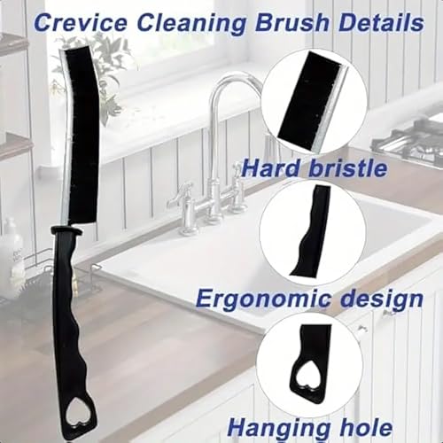 7 Pack Crevice Cleaning Brush, Household Use Multifunctional Hard Bristle Gap Cleaning Brush for for Kitchen,Bathroom, Car, Grout, Window,Tracks,Bathtub,Vehicle,Faucets,Bowl,Teapot,Cup - view 2