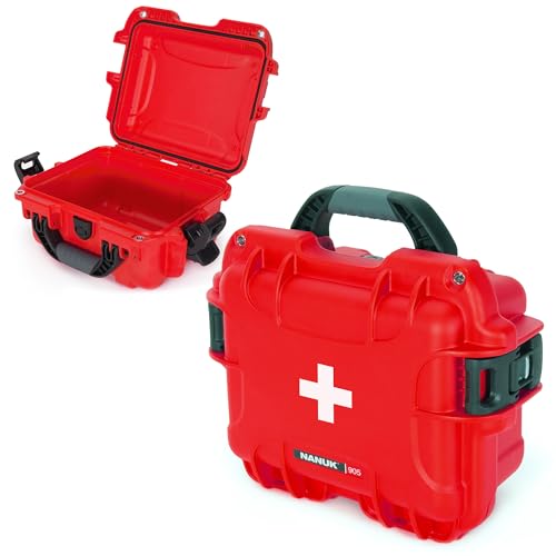 905 Waterproof First Aid Case Empty – Durable, Medical First Aid Organizer Case, IP67-Rated, Dustproof, Impact-Resistant, and Floats (9.4" x 7.4" x 5.5") – Red - view 2