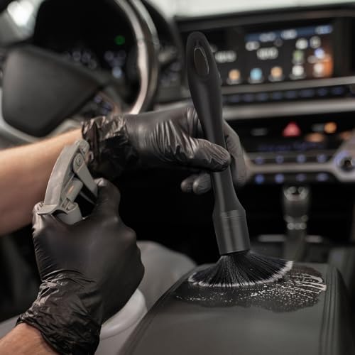 3PCS Car Detailing Brush Set - Interior or Exterior Car Cleaning Brush, [Durable Bristles] Ultra Soft Boars Hair Car Detailing Brushes, Auto Detail Brushes for Air Vent, Leather Seat, Wheels, Emblems - view 6