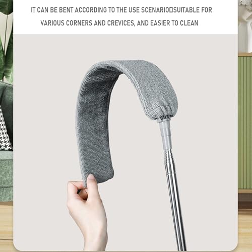 Retractable Gap Dust Cleaner Brush with 4 pcs Replacement Duster Cloth, 100 inches Extendable Pole, Flexible Microfiber Duster for Cleaning Under Refrigerator, Sofa,Couch Bed, Furniture - view 5