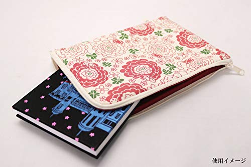 Tekko Canvas Red Book L-shaped Pouch Hana - view 7