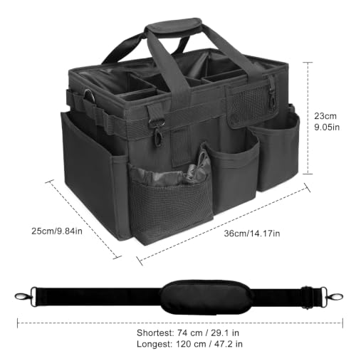 Large Cleaning Caddy Organizer, Adj Straps & Board Dividers - view 2
