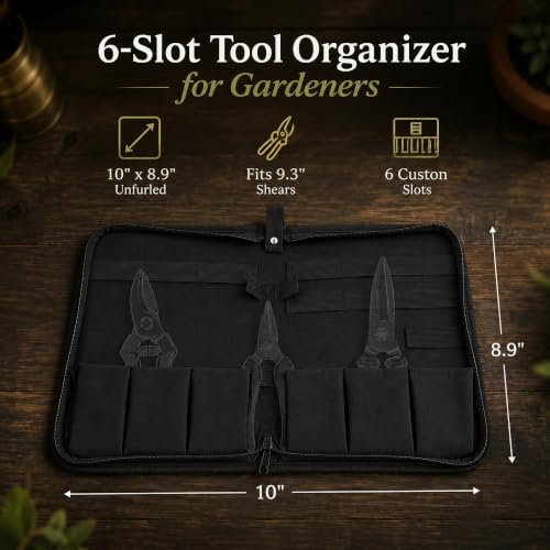 Bonsai Tool Organizer Roll Bag, Garden Pruning Equipment Case - view 3