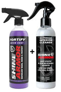 Car Detailing Bundle - Fortify Quick Coat Ceramic Waterless Wash & Interior Cleaner - Complete Automotive Care Kit for Mirror Shine Paint Protection & Deep Interior Cleaning - 2 Pack