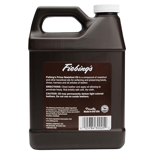 Prime Neatsfoot Oil 32 Fl Oz - Leather Conditioner & Preservative with Synthetic & Natural Animal Oil - Waterproof, Soften, Restore & Strengthen Leathercraft Shoe, Boot, Saddle, Couch, Purse - view 6