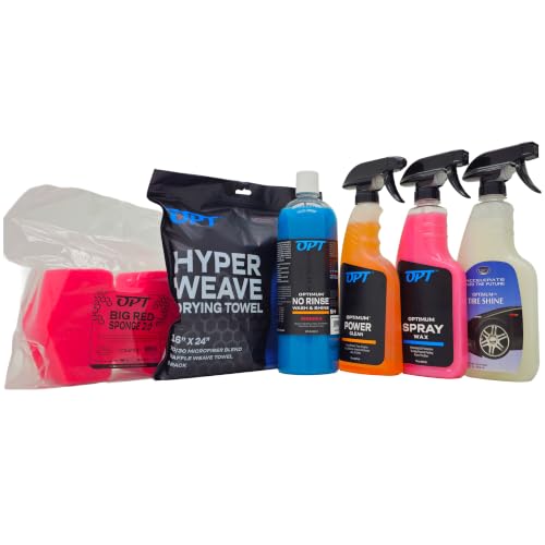 Optimum No Rinse Version 6 Kit Detail Exterior with ONR, BRS, Towels, APC, Wax, Tire Shine