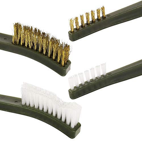 Gun Brushes & Picks, Universal Gun Cleaner Kit – Double Ended Brass Steel Nylon Bristle Brush, Stainless Steel Picks & Plastic Ploymer Pick for Gun Cleaning and Maintenance - view 7