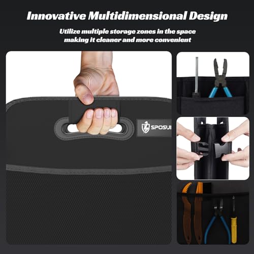 Trunk Organizer for Car - 70L Collapsible Sturdy Car Storage, Black - view 5