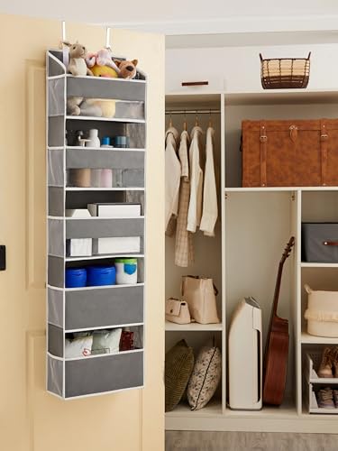 Over the Door Organizer for Bedroom, Pantry, Bathroom, 5 Shelf Grey - view 6