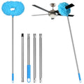 Ceiling Fan Cleaner Duster with Extension Pole,Blue 4.2FT
