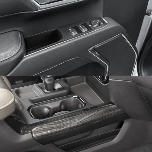 For 4PCS Door Organizer Tray& 2PCS Lower Center Console Organizer Tray Compatible with 2022–2026 Silverado&Sierra 1500/2024–2026 Silverado&Sierra 2500HD/3500HD–Full Console w/Bucket Seats Only