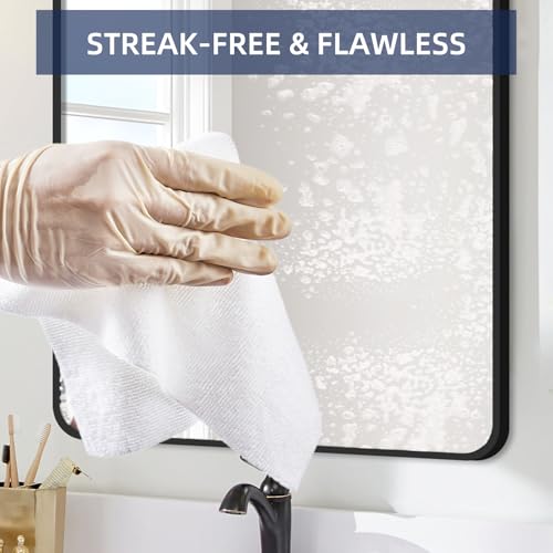& PLUSH Microfiber Cleaning Cloth Roll - 85 Pack, Tear Away Microfiber Towels, 12" x 12", Reusable, Washable, Streak Free, Ultra Absorbent Dish Rags for Car, Home, Garage or Shop (White) - view 5