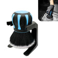Car Detailing Brush, Multifunctional Soft Cleaning Brush for A/C Vents and Seat Gaps, Non-Slip Handle Ball-Shaped Multi-Function Cleaning Tool with Storage Rack, for Most Cars (Blue)