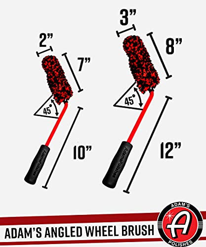 Angled Wheel Detailing Brush - Car Cleaning Wheel Brush | Use W/Wheel Cleaner, Rim Cleaner, Chrome Cleaner | Car Wash Brush Cleans Brake Dust from Barrels & Hard to Reach Areas Bundle - view 2
