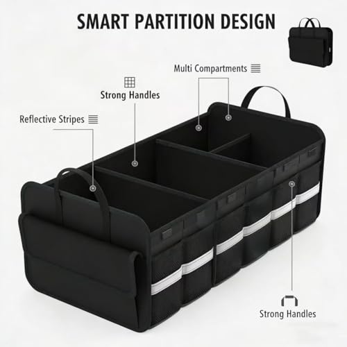 100L Car Trunk Organizer,Foldable Organizer for SUV & Sedans - view 5