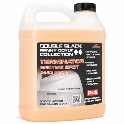 Terminator Enzyme Spot & Stain Remover – Professional Upholstery & Carpet Cleaner, Eliminates Grease, Dirt, Protein-Based Stains, Fresh Scent - 1 Gallon