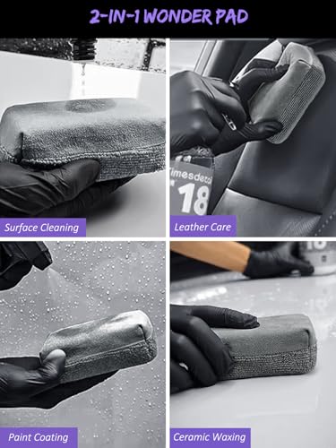 7PCS Motorcycle Cleaning & Polishing Kit, All-in-One, Purple - view 6