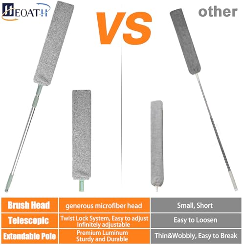 Dust Brush Under Appliance Microfiber Duster 40 - 55 in with 2 Cloth - view 2