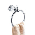 Chrome Towel Ring, Crystal Hand Towel Holder Polished Bath Towel Bar Bling Bathroom Accessories Wall Mounted