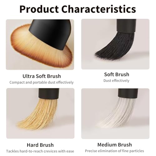 QioTceen Car Detailing Brush Set - 4-Piece Kit for Interior & Exterior Cleaning - Premium Car Wash Brush for Professional Results ﻿car Duster Interior - view 6