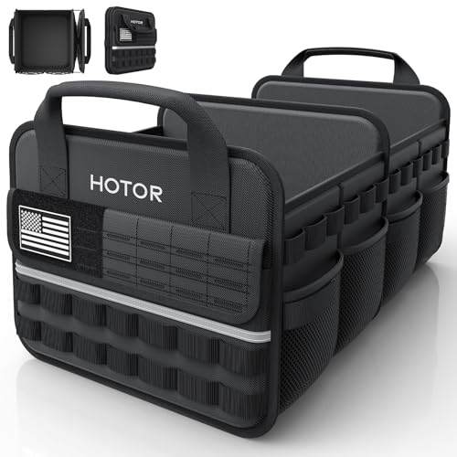 Tactical Trunk Organizer - Car Storage with Front MOLLE Pockets