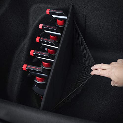 Sub Trunk Divider of under-floor Compatible for Model Y, Model 3 (2017-2023) – Hidden Trunk Organizer – Dividers with Mesh Pockets for Storage Separation (Set of 2) - view 6