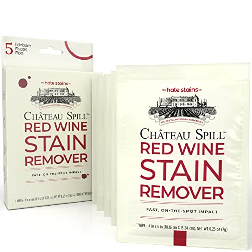 Wine Stain Remover Wipes, On The Go Stain Wipes, 5 Count