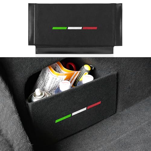Car Rear Trunk Organizer Side Divider Emblem Badge Sticker fits for Alfa Romeo Giulia 2016 2017 2018 2019 2020 2021 2022 2023 2024 2025 2026 Accessories