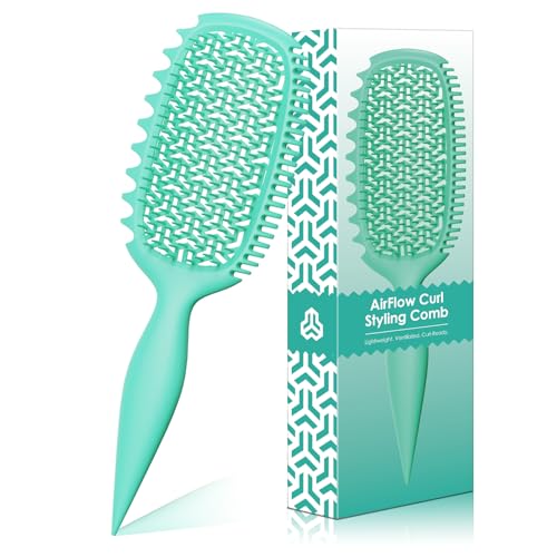 Curl Defining Brush with Wide & Narrow Teeth, Defines & Detangles Men/Women