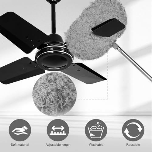 Ceiling Fan Cleaner Duster with Extension Pole, Gray 4.2FT - view 2