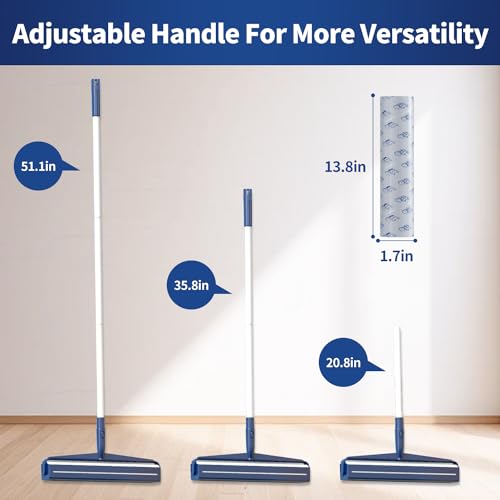 13.8in Large Big XL Jumbo Lint Roller for Floor with Long Handle, Mega Sticky Rollers Pet Hair Remover for Carpet, Bed,Couch，Furniture, Walls, Bathroom & Hair Collector Cleaner with Dog Cat Fur - view 4