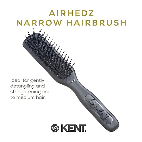 AH11G Airhedz Pro Narrow Pin Hair Brush, Fine Pin Detangler Brush Ideal for Taming and Straightening Non-Scratch for Pain-Free Detangling - view 3