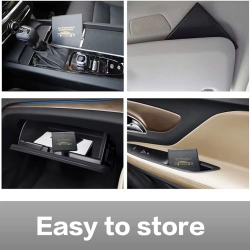 ESSENTIAL Car Auto Insurance Registration BLACK Document Wallet Holders 2 Pack - [BUNDLE, 2pcs] - Automobile, Motorcycle, Truck, Trailer Vinyl ID Holder & Visor Storage - Strong Closure On Each - view 4