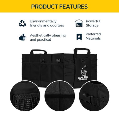 Trunk Organizer for SUV, Car & Truck - Premium Heavy Duty and Collapsible with 3 Adjustable Sizes - Lightweight and Portable Storage Organizer - Easy to Use and Install in Any Vehicle - view 4