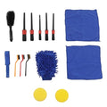 15-Piece Car Detailing Brush Set, PP Auto Cleaning Kit for Wheels and