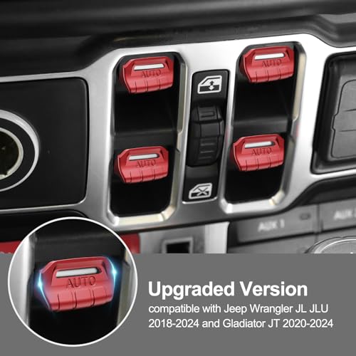 Window Switch Button Cover for Jeep Wrangler & Gladiator 2018-2026 - view 2
