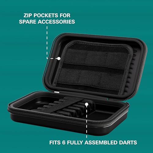 Takoma XL Darts Wallet Case, Aqua – Holds 6 Darts, Protective EVA Holder with Double Zip Lock Pouches – Professional Dart Accessories - view 3