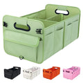 Trunk Organizer For Suv & Sedan,Car Organizers and Storage, Waterproof Collapsible & Adjustable Straps,70L Sturdy Car Organization for Car Accessories, Tools,Sundries,2-3Compartment（Green