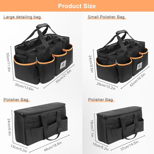 Detailing Bag Cleaning Caddy Organizer with Handle, 2PCS Large - view 2