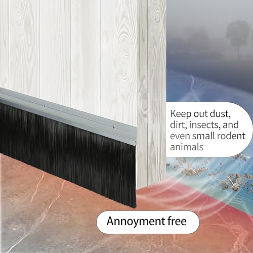 4 Pack Garage Door Brush Seal, 39.37" L x 3" W Bristles, 13ft Total - view 5